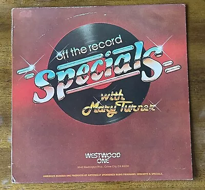 .38 SPECIAL Westwood One Off The Record Specials W/Mary Turner #89-33 • $30