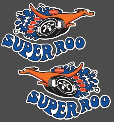 FORD SUPER ROO STICKERS XLARGE TWIN PACK 310mm X 200mm EACH FPV VINTAGE CLASSIC • $13.55