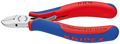 Knipex 77 22 115 Electronics Diagonal Side Cutter Flush Cable Ties 115mm 27723 • £29.99