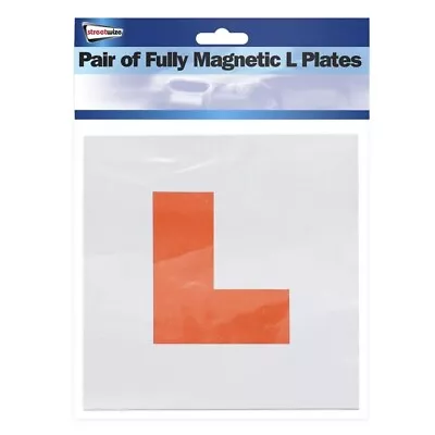 2x L Plates  Fully Magnetic Full Size  Learner 'l' Plates - Streetwize • £2.49