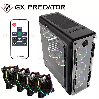 ARGB Gaming Tower GX Optical ATX MATX ITX Computer PC Case W/ Fans 650W 850W  • $198