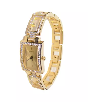 Authentic GUESS G85457L Gold Tone Signature G Crystal Watch - New Battery • $35