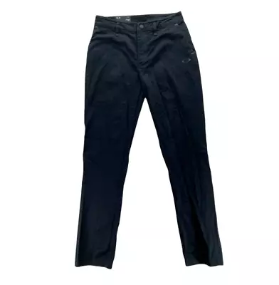 Oakley Men's Black Logo Performance Regular Fit Golf Trail Pants Size 34 NWOT • $32