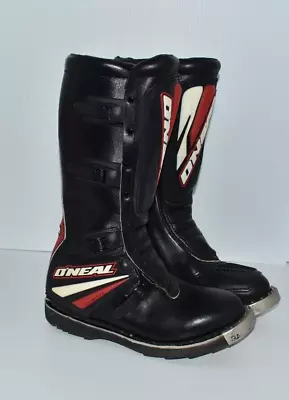 Pre-Owned ONeal ELEMENTS Off Road MotoCROSS Boot Black/Red Size 9 • $26.18