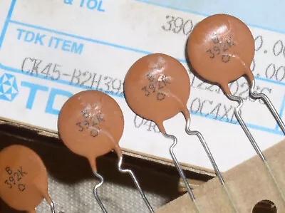 5 Tdk Ck45-b2h392kyr 3900pf .0039uf 3.9nf 500v Ceramic Disc Disk Capacitor Usa • $1.29