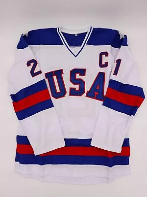 1980 USA “Miracle On Ice” #21 Captain Mike Eruzione White Olympic Hockey Jer • $99.99