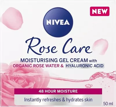NIVEA Soft Rose 24h Day Cream (50 Ml) Face Care With Rose Water And Hyaluron • £2.94