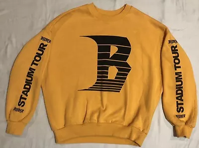 Justin Bieber Sweatshirt Stadium Tour 2017 2 Sided Small S • $7.99