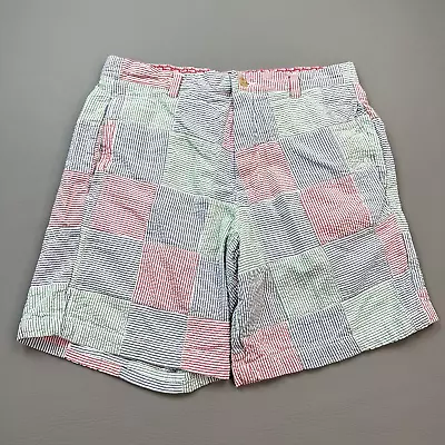 Vineyard Vines Shorts Mens Size 32 Colorful Patchwork Seersucker Casual Preppy • $23.95