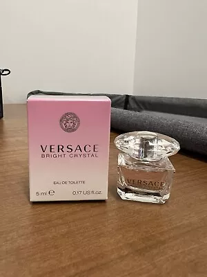 NEW Versace Bright Crystal Versace Eau De Toilette Perfume Mini Size .17 Oz • $17.99