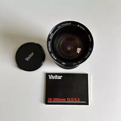 VIVITAR 28-200mm F/3.5-5.3 MC Macro Focusing Zoom Camera Lens Minolta • $24.99