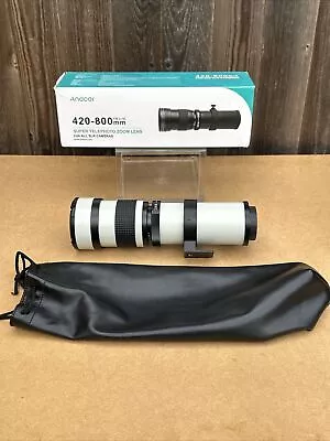 Andoer 420-800mm F/8.3-16 Super Telephoto Zoom Lens For All SLR Cameras • £65.99