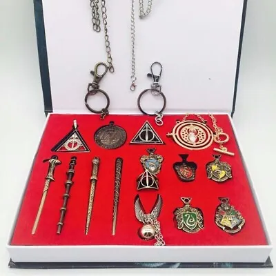 £14.99 • Buy Harry Potter Wand Magic Boxed Set Necklace Keychain Gift 15pcs Hogwarts Legacy