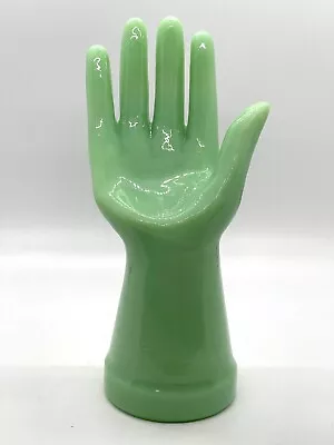 Vintage Style Jadeite Green Glass Hand Jewelry Ring Display New • $19