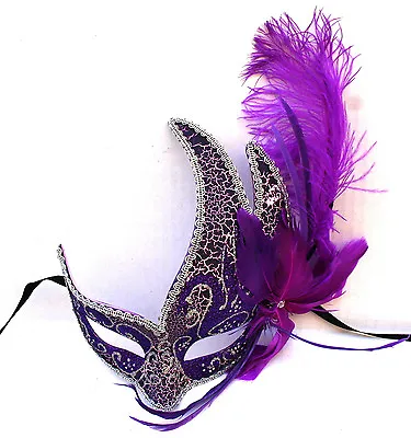 Venetian Masquerade Costume Ball Prom Party Wedding Purple Mask 4 Woman Girl Kid • $12.98