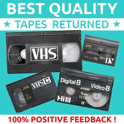 📼VIDEO TAPE To DVD💿 MP4 USB TRANSFER/CONVERT SERVICE VHS MiniDV Hi8 REPAIRS • £14.99