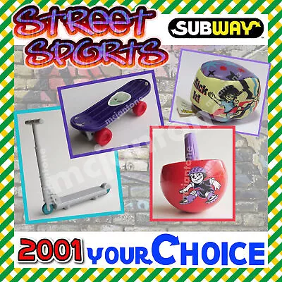 Subway 2001 STREET SPORTS Spin Top SPORT Hackey Sack Footbag YOUR Toy CHOICE • $4