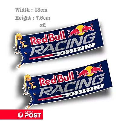 Red Bull Racing Australia Pin Up Girl Blonde Decal Vinyl Sticker  • $7.50