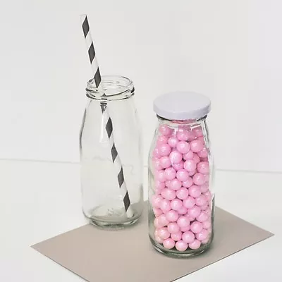 96 DIY Blank Mini Glass Milk Bottle Birthday Baby Shower Bridal Wedding Favor • $115