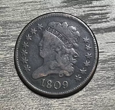 1809 Classic Head Half Cent F/VF Details Nice Color • $89.50