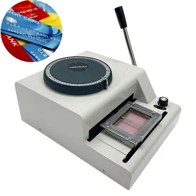 66 Characters Convex Embosser Manual PVC Card Embossing Marking Coding Machine • $204.92