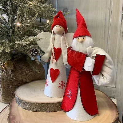 £9.49 • Buy Felt Father Christmas Tree Top Angel Fairy Fun Gisela Graham Decoration Topper