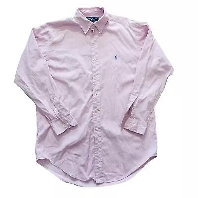 Ralph Lauren Shirt Classic Fit Pink Long Sleeve Men's Size 15.5 32/33 • £19.99