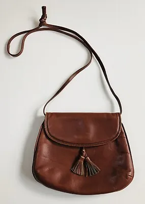 Vintage Bottega Veneta Marco Polo Tassel Leather Crossbody Shoulder Flap Bag COA • $169.89