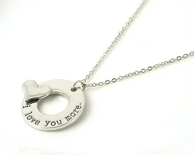 I Love You More Heart Pendant Necklace - Gift Valentines • £8