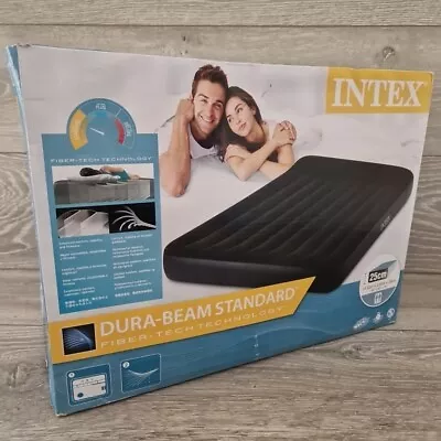 Intex Dura Beam Standard Pillow Rest Mid-Rise Air Bed 1.52m X 2.03m X 25cm • £29.95