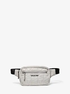 Michael Kors Winnie Belt Bag Crossbody Quilted Travel Pouch Gray • $57.65