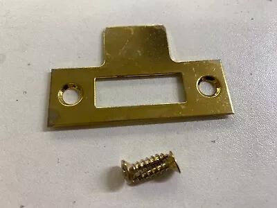 Brass Plated Striking Plate 1 Replacement Mortice Latch Keeper Door Frame Lot 22 • £3.99