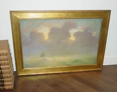 NEWCOMB MACKLIN Era GOLD GILT LARGE FRAME 20  X 30  Arts Crafts Oil Painting • $1895