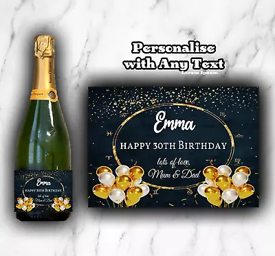 £2.79 • Buy Personalised Champagne / Prosecco / Wine Bottle Label Birthday Wedding