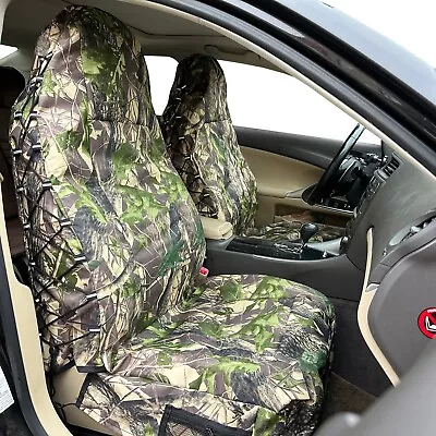 For Chevy Sliverado 3500 2007-on Car Front Seat Covers Army Camo Canvas 2PCS • $63.91