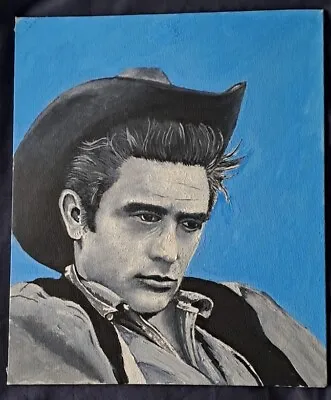 James Dean Hand Painted Canvas Board • £25