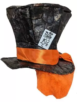 £12.95 • Buy Adults Mad Hatter Top Hat Wonderland Fancy Dress Costume Accessory [One Size]