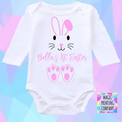 Personalised 1st Easter Bunny Outfit Baby Bodysuit  Fancy Dress Party Vest Top • £7.99