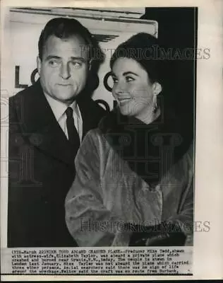 Press Photo Producer Mike Todd With Wife Actress Elizabeth Taylor - Lrx87961 • $24.88