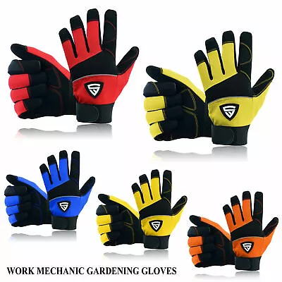 Safety Work Gloves Hand Protection Heavy Duty Mechanic Gardening Builders Cut  • £5.99