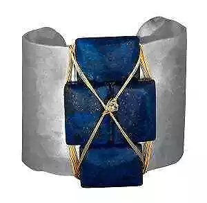 Lapis Wide Cuff Bracelet • $150