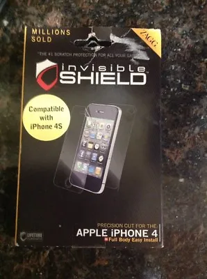 ZAGG Invisible Shield Screen Protector For Apple IPhone 4s 4  Full Body Coverage • $3.99