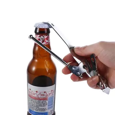 Non-Slip Can Opener Stainless Steel Can Piercer Bottle Openers  For Restaurant • £4.44