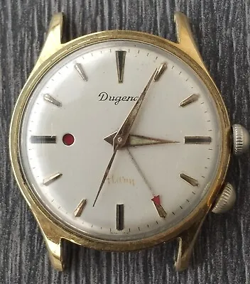 Vintage Men's Dugena Alarm Cricket Hand-winding Watch Red/green Dot Venus 230 • $349