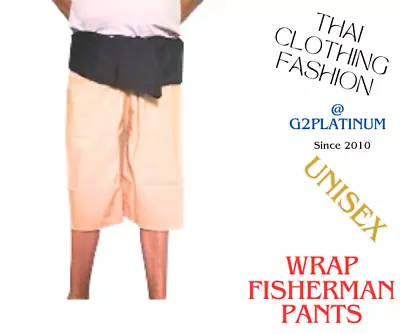 Thai Fisherman Pants 100% Cotton Loose Fit Yoga Unisex Clothing Hippie Spa Wear • $13.99