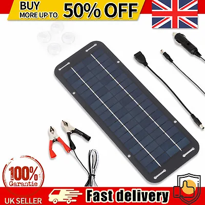 60W Solar Panel Kit Trickle Battery Charger 12V For Phone Car Van Caravan Boat • £14.90