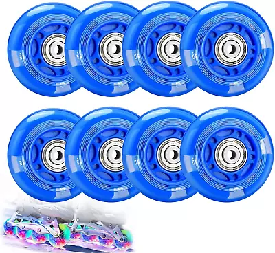 Light Up Inline Skate Wheels LED Roller Skate Wheels LED Flash Flashing Wheel • $35.16