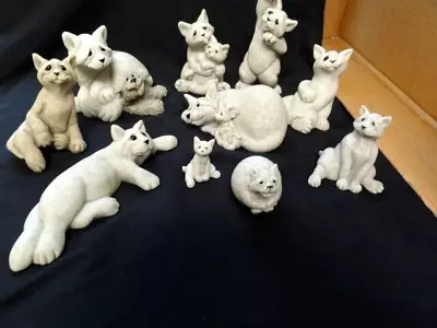 SET Of 10 Quarry Critters Cats GREAT CONDITION (Names Are Listed In Description) • $73.50