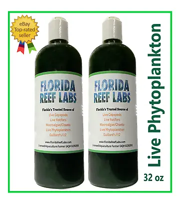 LIVE  Phytoplankton 32oz (Tetra 16oz & Nano 16oz)- Florida Reef Labs™  Fast Ship • $23.99