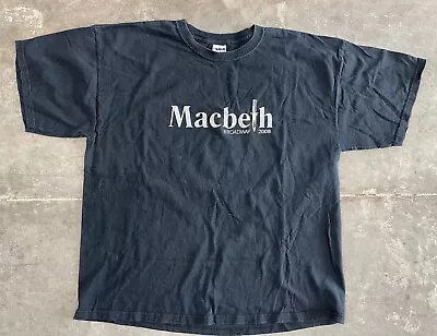 Vintage Macbeth Broadway Show 2008 Promo Shirt Double Sided Sz Xl • $34